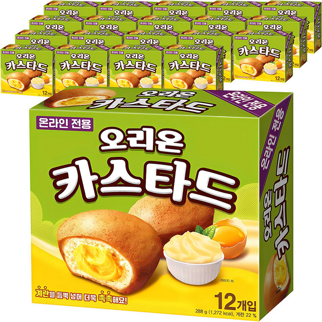 오리온 카스타드 12개입, 288g, 20개