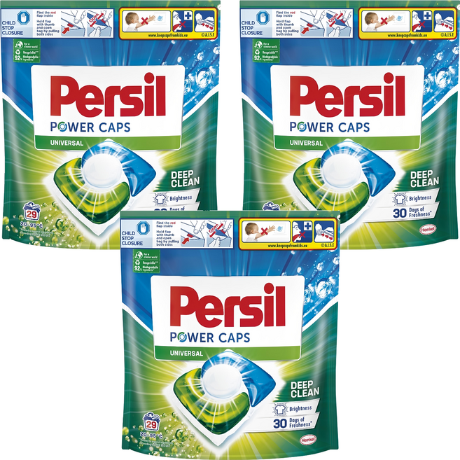 Persil 寶瀅 三合一洗衣膠囊強效補充包, 29顆, 3袋