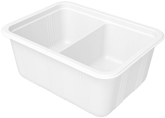 팩투유 스완 실링 용기 소분 70호 2칸 화이트 NS 23185 2B, 125개입, 1개