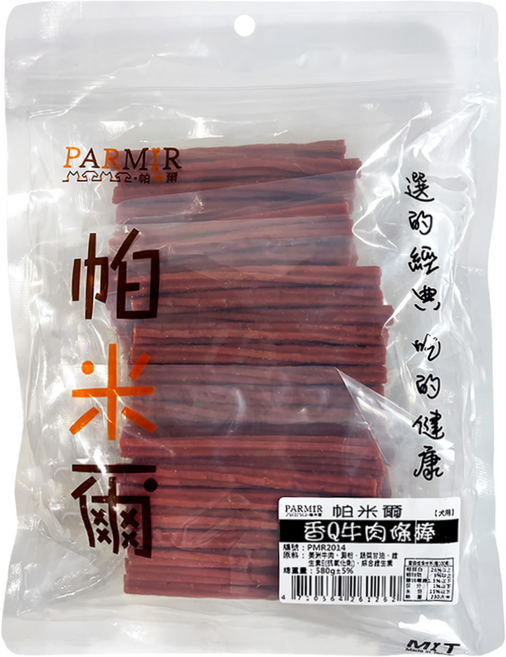 PARMIR 帕米爾 犬用 香Q牛肉條棒 4個月以上, 1包, 580g, 牛肉