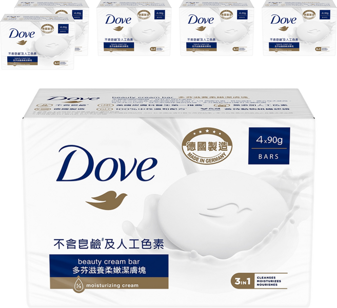Dove 多芬 滋養柔嫩潔膚皂 4個, 360g, 6盒
