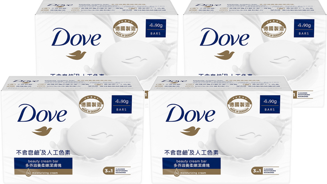 Dove 多芬 滋養柔嫩潔膚皂 4個, 360g, 4盒