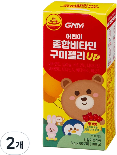 자연의품격 어린이 종합비타민 구미 젤리 업 180g, 60정, 2개 - 쿠팡