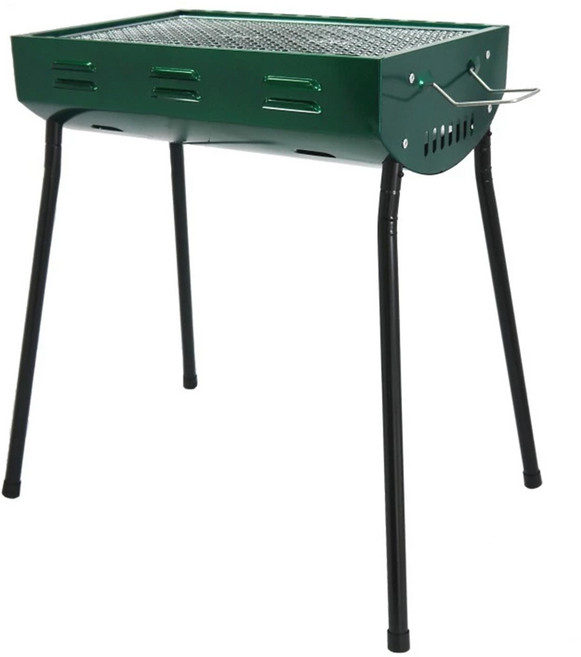 BARBECUE 行家 直立式烤肉架 46 x 30 x 56cm 4-6人用, 1個, 軍綠色