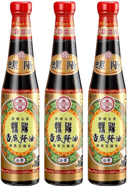 大同醬油 螺陽壺底蔭油膏, 420g, 3瓶