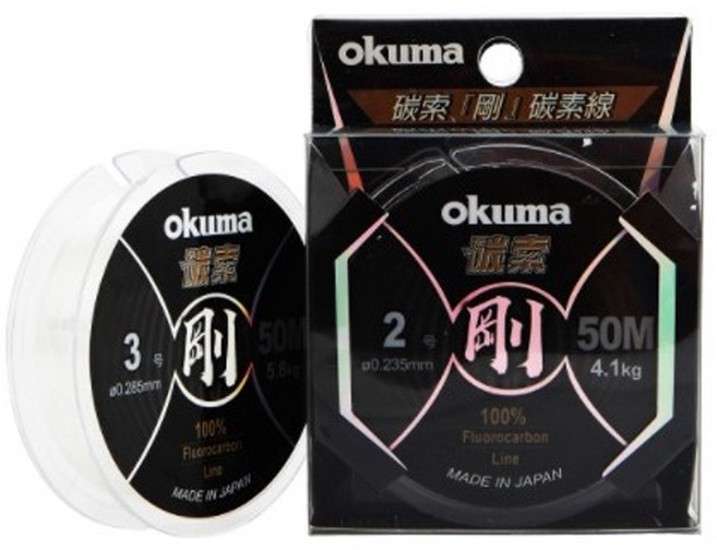 okuma 寶熊釣具 碳索 剛 碳素線 4號 TXG40, 透明色, 1個