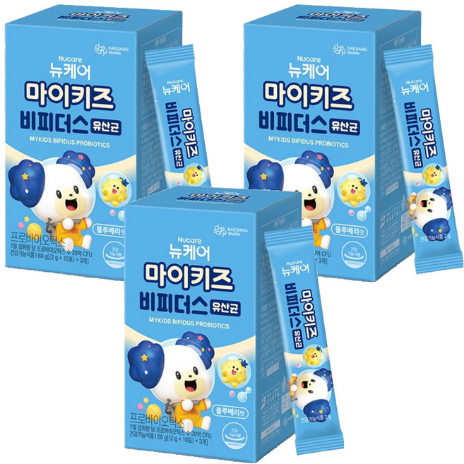 마이키즈 비피더스 유산균 30포, 60g, 3개