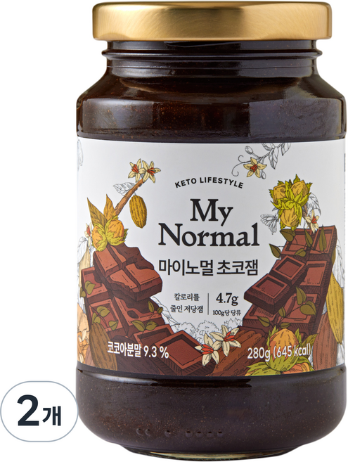마이노멀 초코잼, 280g, 2개