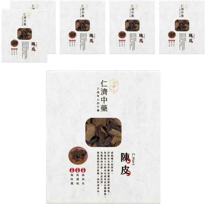 仁濟中藥 陳皮, 6盒, 120g