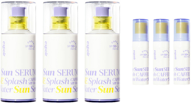 espoir 艾絲珀 水潤防曬精華 SPF50+ PA+++ 50ml + 5ml 套組, 3套