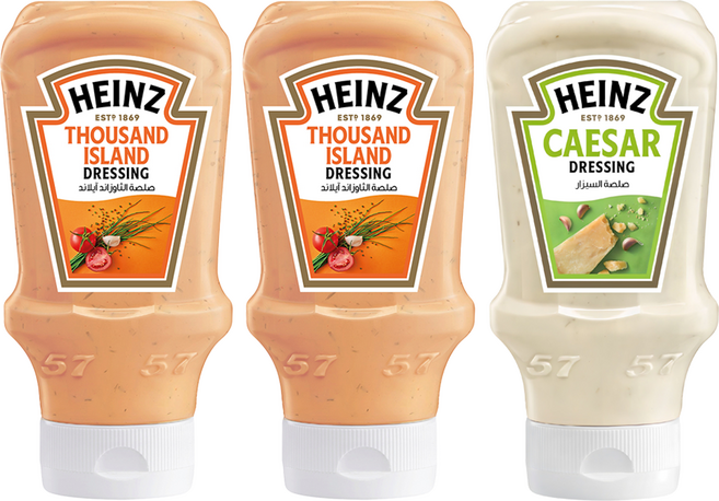 하인즈 드레싱 사우전드 아일랜드 2p + 시저 샐러드, 1세트, 413.5g