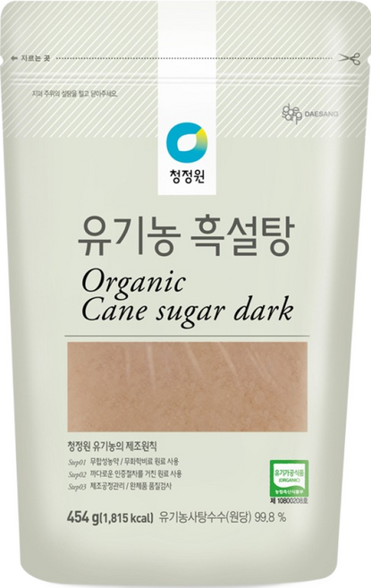 청정원 유기농 흑설탕, 454g, 1개