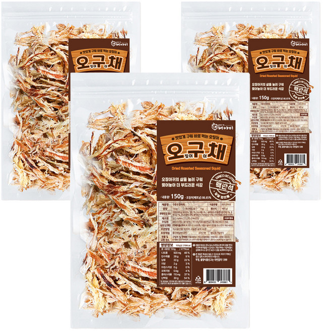 해야미 맥반석 오구채, 150g, 3개