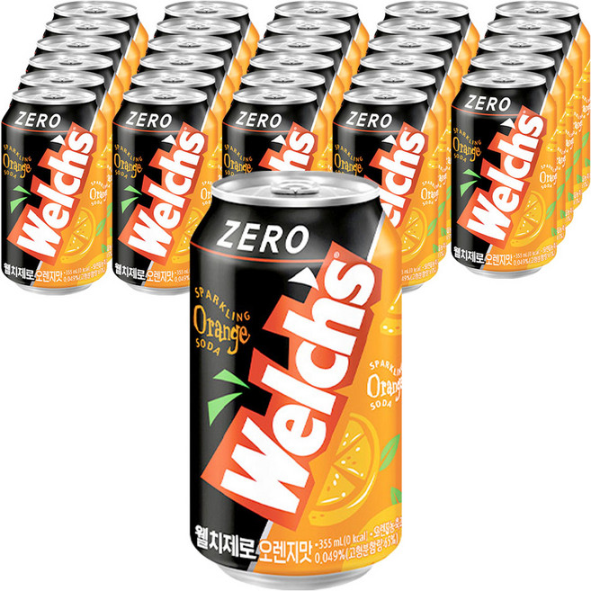 웰치스 제로 오렌지맛, 355ml, 48개