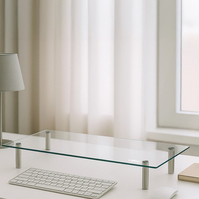 레토 강화유리 모니터받침대 LMS-G06, 혼합색상, 1개