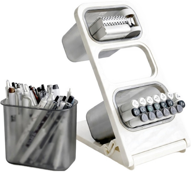 조이더 데스크 오거나이저 사무실 책상 대용량 연필꽂이 정리함, 화이트, 1개