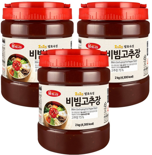 움트리 비빔 고추장, 2kg, 3개