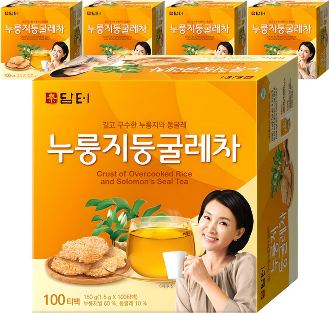 담터 누룽지 둥굴레차, 1.5g, 100개입, 5개