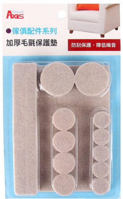Axis 艾克思 家俱消音防刮加厚毛氈腳墊組 27入 耐磨 自黏EVA固定, 1組