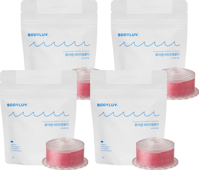 퓨어썸 비타 샤워기 리필필터, 4개, 플라워가든향