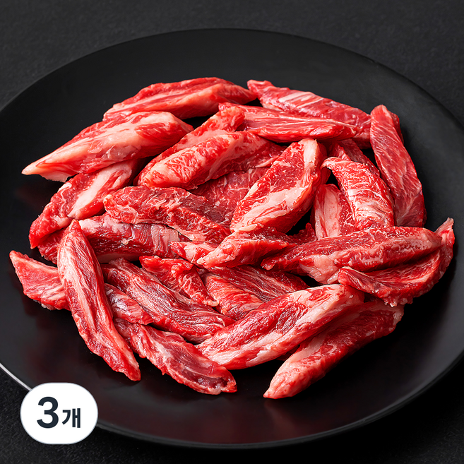 설로인 한우 갈비살 1등급 (냉장), 200g, 3개