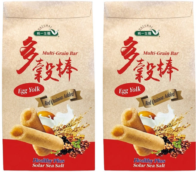 統一生機 紅藜多穀棒 經典蛋黃, 150g, 2包