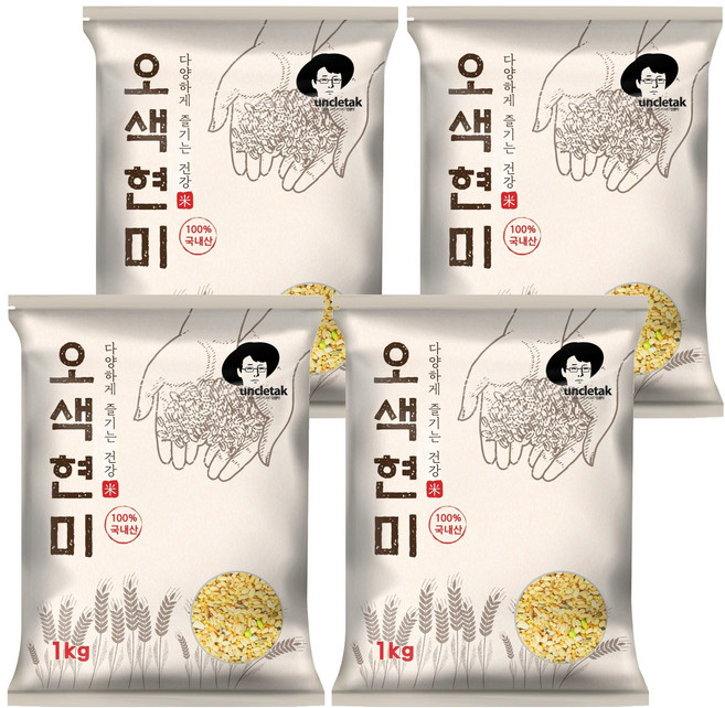 엉클탁 오색현미, 1kg, 4개
