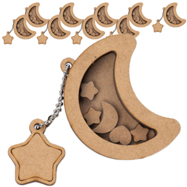 민화샵 나무 쉐이커 만들기 세트, 달, 10세트
