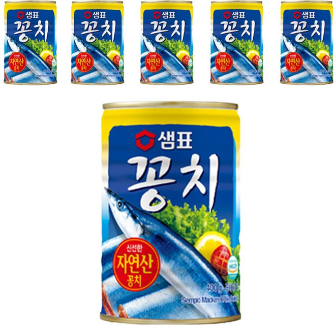 샘표 꽁치 통조림, 400g, 6개