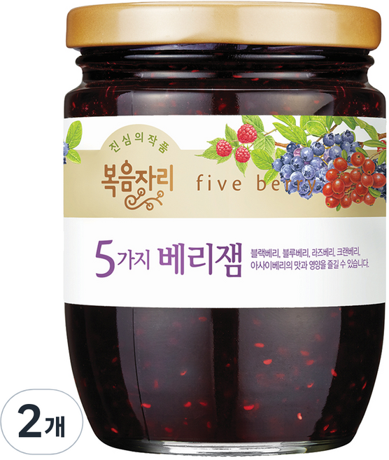 복음자리 5가지 베리잼, 350g, 2개