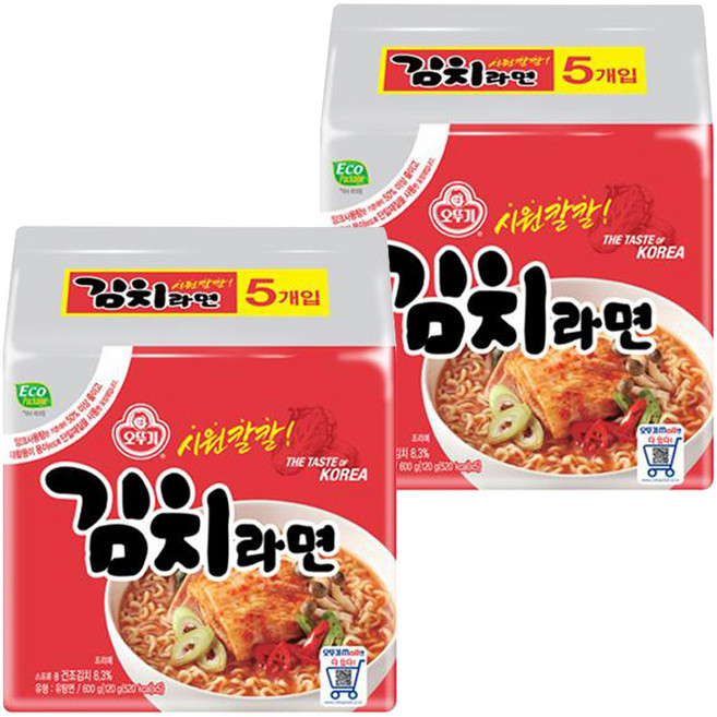 오뚜기 김치라면 120g, 10개