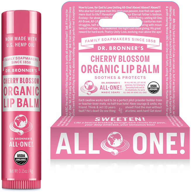 닥터브로너스 립밤, 체리블라썸, 4g, 1개