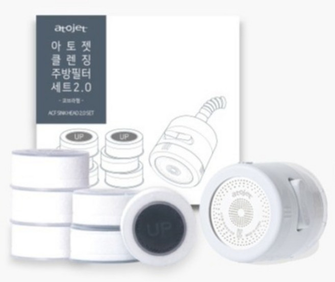아토젯 클렌징 주방수전 코브라형 + 헤드필터 6p, 1세트