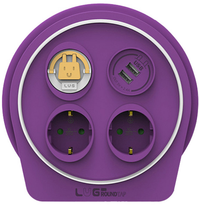 러그 박스 라운드 USB LB-RU10MPW, 옵션명, 1개, 퍼플  (LB-RU10MPW)