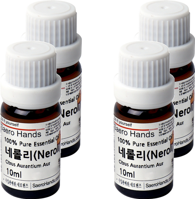 새로핸즈 네롤리 에센셜오일, 10ml, 4개