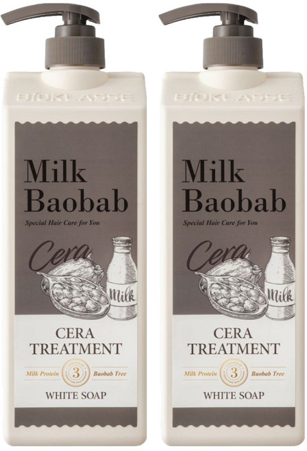 밀크바오밥 세라 트리트먼트 화이트솝, 1.2L, 2개