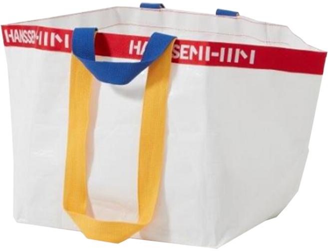 한샘 타포린 다용도 장바구니 M, 화이트, 1개