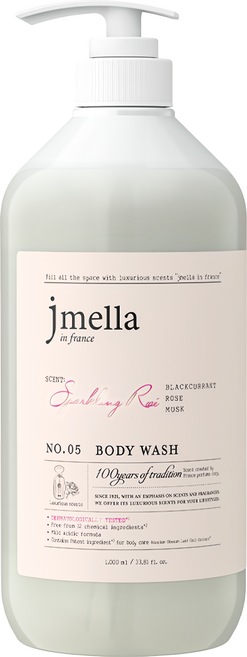 jmella 法式漫舞香水沐浴乳 No.05 Sparkling Rose, 1L, 1瓶