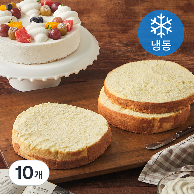 맨치트 서울식품 화이트 케이크 시트 3호 (냉동), 390g, 1개입, 10개