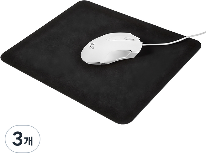 홈플래닛 논슬립 게이밍 마우스패드, 블랙, 3개