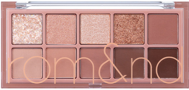 rom&nd 台灣公司貨 勝過眼皮十色眼影盤, 03 Rosebud Garden 玫瑰花蕾花園, 1個