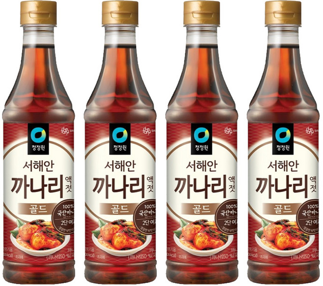 청정원 까나리 액젓 골드, 1kg, 4개