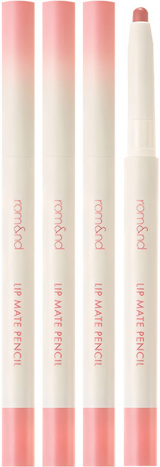 [비건뷰티] 롬앤 립 메이트 펜슬 0.5g, 더비 핑크, 3개