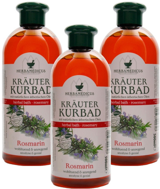 허바메디커스 허벌베스 로즈마리 입욕제 겸용 바디워시, 500ml, 3개