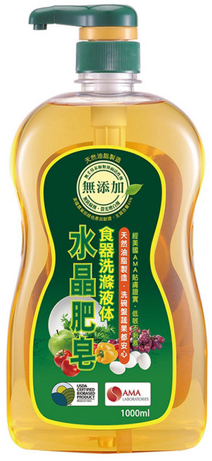 南僑水晶 水晶肥皂 食器洗滌液体, 1L, 1瓶