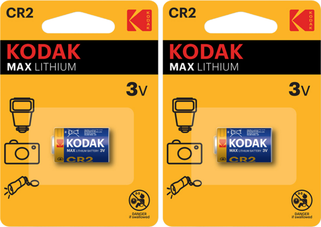 코닥 MAX CR2 3V 리튬 건전지, 1개입, 2개