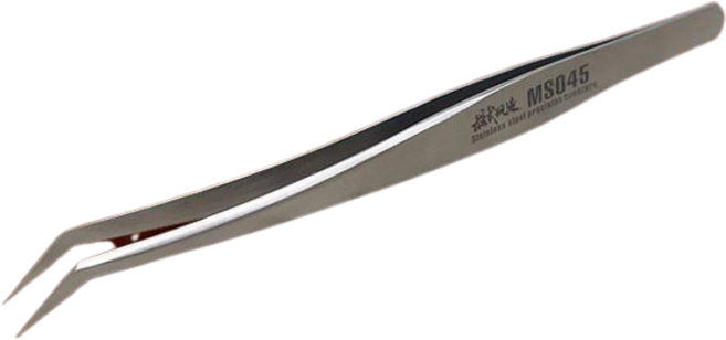 모식완조 정밀 각진 곡면 핀셋 MS045, 1개