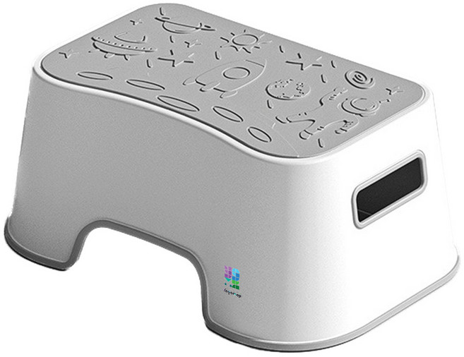 요고모지 다용도 키높이 미끄럼방지 욕실 논슬립 안전 발받침대, 스페이스 그레이, 1개