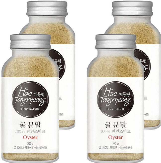 해통령 굴 분말, 80g, 4개
