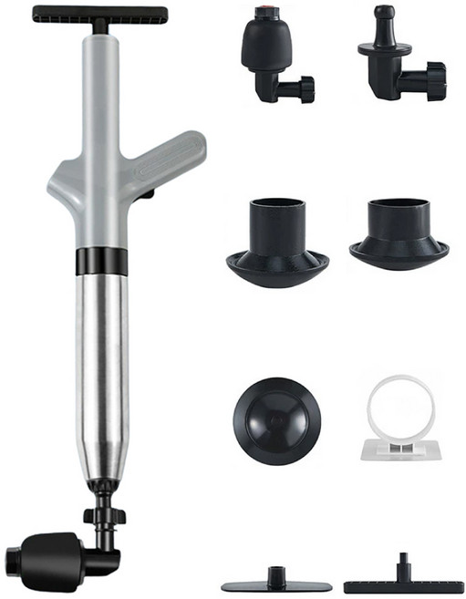 管道疏通器 含產品配件8件組, 灰色